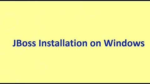 Jboss Installation on Windows