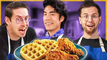 Try Guys Make Chicken & Waffles Without A Recipe (2023 Live Special)