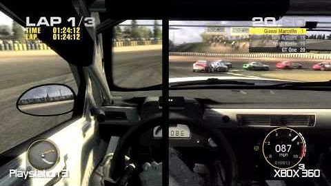 PS3 Vs Xbox 360 Graphics Comparison (GRID)