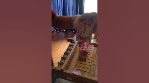 The cutting of my chopstick swirl.