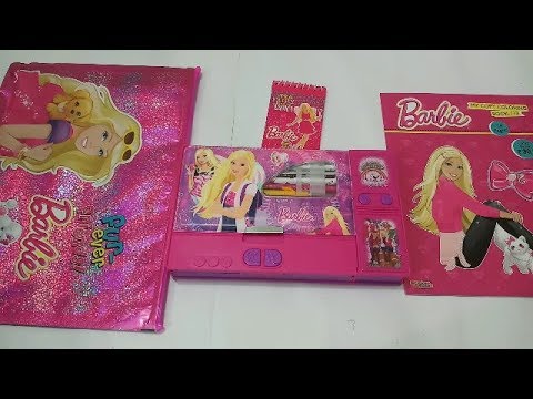feel the barbie pencil box and craft kit