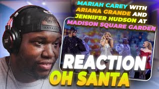 Mariah Carey Oh Santa with Ariana Grande and Jennifer Hudson at Madison Square Garden | Reaction