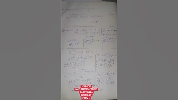 kcse 2017 paper 1 question 24 calculus #kcsemadeeasy #kcse #edurekayoutube #mrbeast #mrbeastshorts