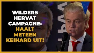 Strijdbare Wilders hervat campagne: ´Pakt meteen uit met grootse zet´