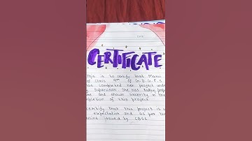 how to write certificate for project file with creativity Pinterest ideas#trending #viral #Pinterest