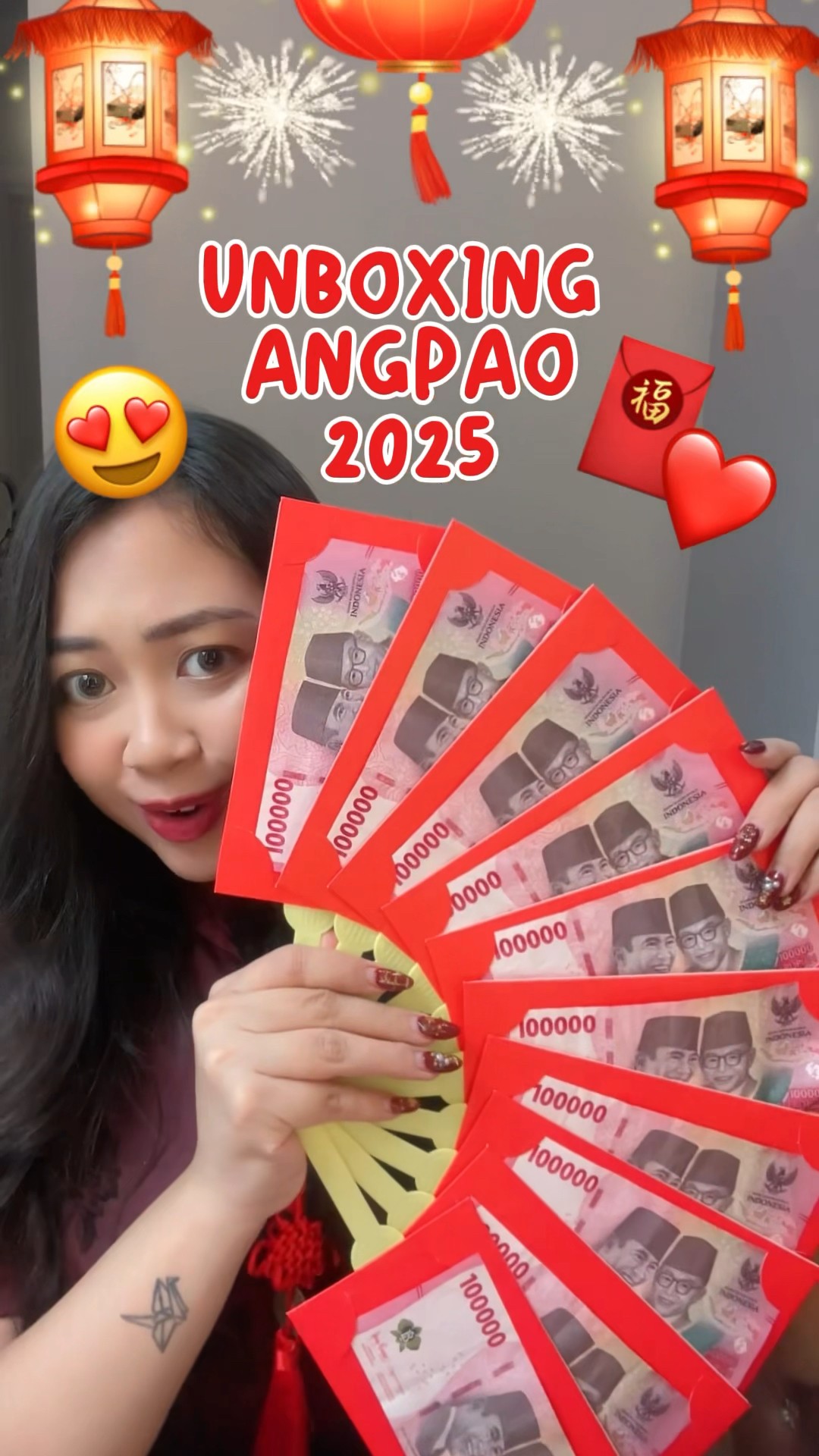 UNBOXING ANGPAO 2025 ?? KALIAN DAPET BERAPA GUYS?? ?❤️✨ | Klara Tania #shorts