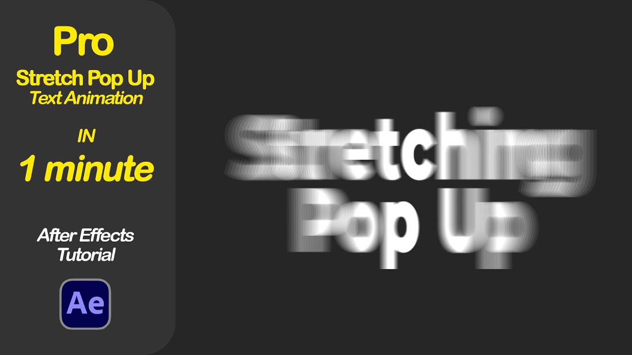 How To Make Text Stretch Pop Up In After Effects So Easy! | After ...
