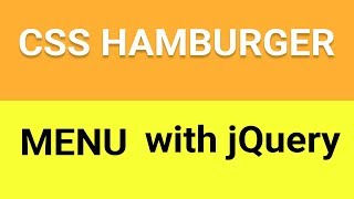 CSS Hamburger Menu with jQuery [Urdu/Hindi]