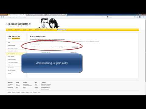 Homepage-Baukasten.de Tutorial: E-Mail Weiterleitung einrichten