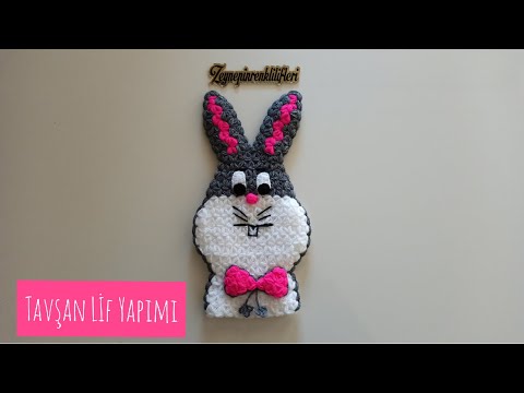 Tavşan Lif Yapımı  Rabbit Bath sponge - çocuk lifi - lif örnekleri / kolay lif modelleri / kese lif