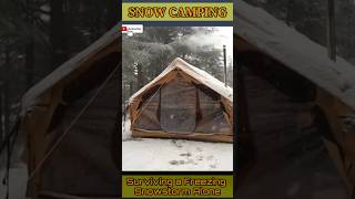 Bringing a Giant Inflatable Tents to Winter Camping #wintercamping #camping #snowcamping #survival