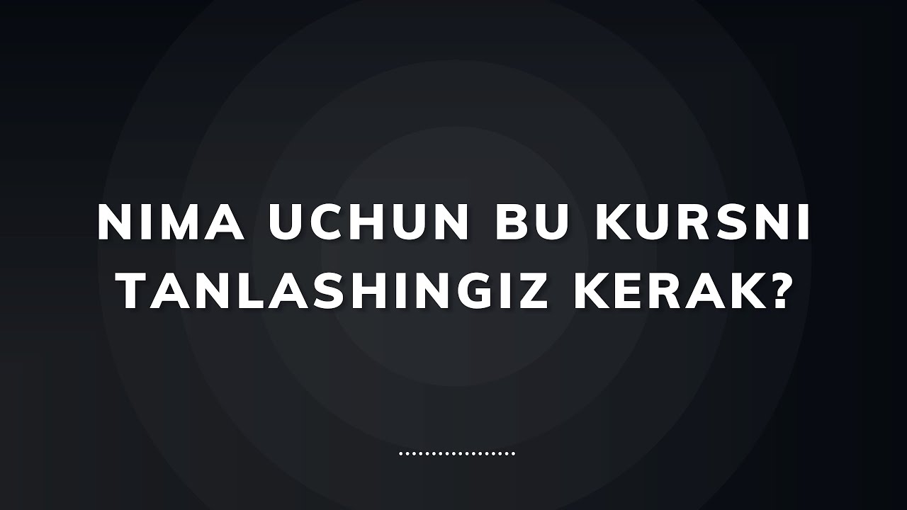 Boshqa kurslarda nima afzalligi bor?