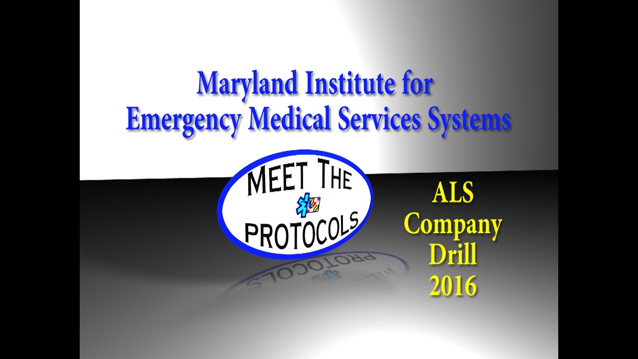 2016 Maryland Medical Protocols Update ALS YouTube