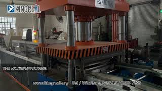 KINGREAL Transport The 230Ton Metal Ceiling Forming Press With Auto Feeding Machanical Arm To Turkey