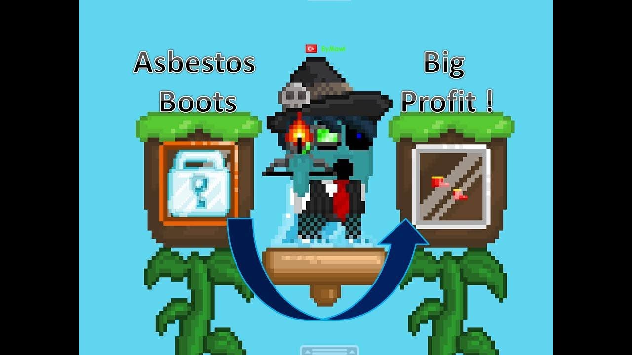 Making Asbestos Boots ! Safe For Lava ! How to Profit Growtopia YouTube