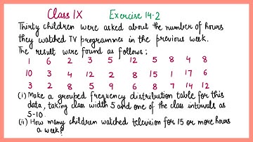 Class 9 Maths | Chapter 14 | Exercise 14.2 Q8 | Statistics | NCERT | Frequency Distribution table