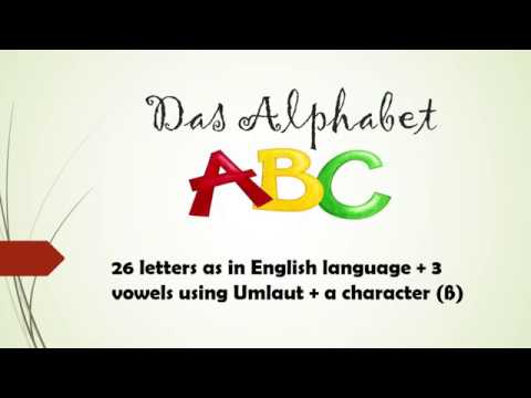 German Alphabets Part 01| Das deutsche Alphabet | German for beginners ...