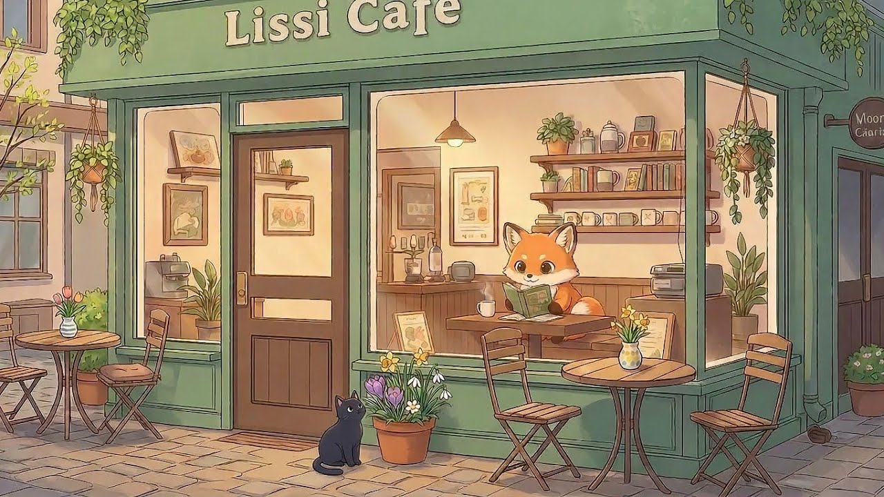 Good and kind thoughts make the world brighter... A Cozy Spring Café ☕🌿 Soft Lo-Fi Piano