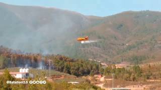 CÁCERES | Aviones anfibios del 43Grupo actuando en el incendio forestal de Torrecilla de los Ángeles