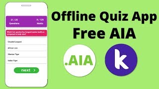 Offline Quiz App in Kodular | Free AIA | Quick Startapps