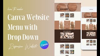 How to Setup Your Canva Website with Drop Down Menu & and Make Responsive
