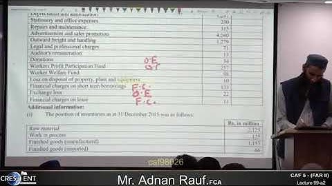 CAF 05 | FAR II | LECTURE # 99 a2  |BY SIR ADNAN RAUF | SEPTEMBER 2024 ATTEMPT