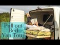 Van Tour: off grid camper with unique bed/sofa/balcony in one (2019)