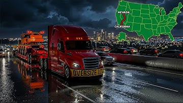 4K Realistic Ultra Graphic V2 | Freightliner | American Truck Simulator 1.56 Snowymoon Mods Gameplay