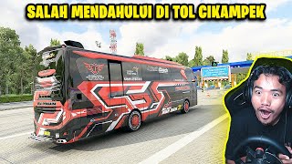 SOPIR SALAH MENDAHULUI DI JALUR TOL BUS KEN AROK - ETS2
