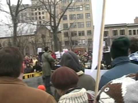 Protest at the Capitol - Madison, WI: Tim McIlrath...