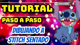 COMO DIBUJAR A STITCH SENTADO || TUTORIAL PASO A PASO | how to draw Stitch