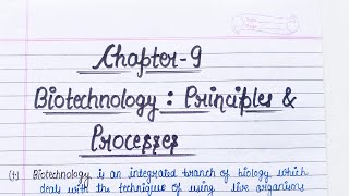 Biotechnology : Principles & Processes || Class 12 Biology Handwritten #notes👍💯 With pdf #biology