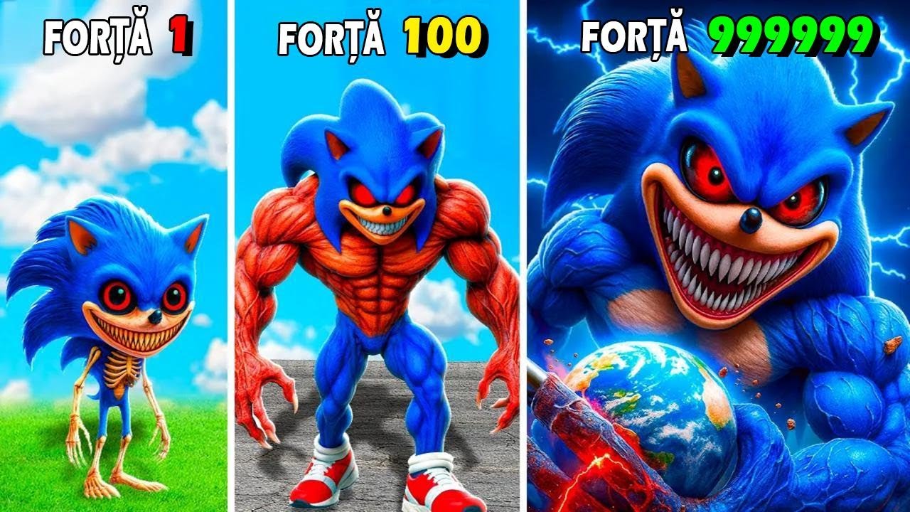 De la cel mai slab la cel mai puternic SONIC.EXE în GTA 5! (mod Sonic.exe)