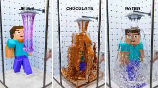 The Most Satisfying Minecraft Fluid Simulations For 3 Minutes Compilation