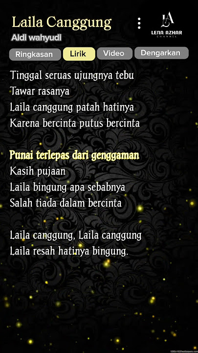 Lirik Lagu Laila Canggung by Aldi Wahyudi Trending youtube Terbaru #lailacanggung #liriklagu