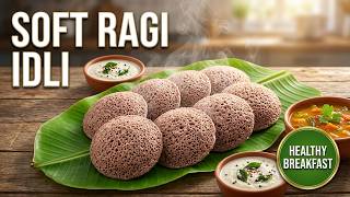 How to Make healthy Ragi Idli - Soft Millet Idli with Coconut Chutney and Sambar #ragiidli screenshot 4