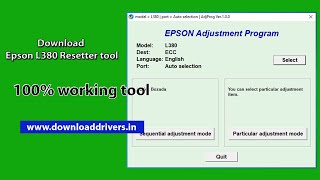 How to reset Epson L380,  L383,  L385,  L485 printer | WIC utility resetting Video