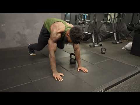Bear Plank Kettlebell Pull Through