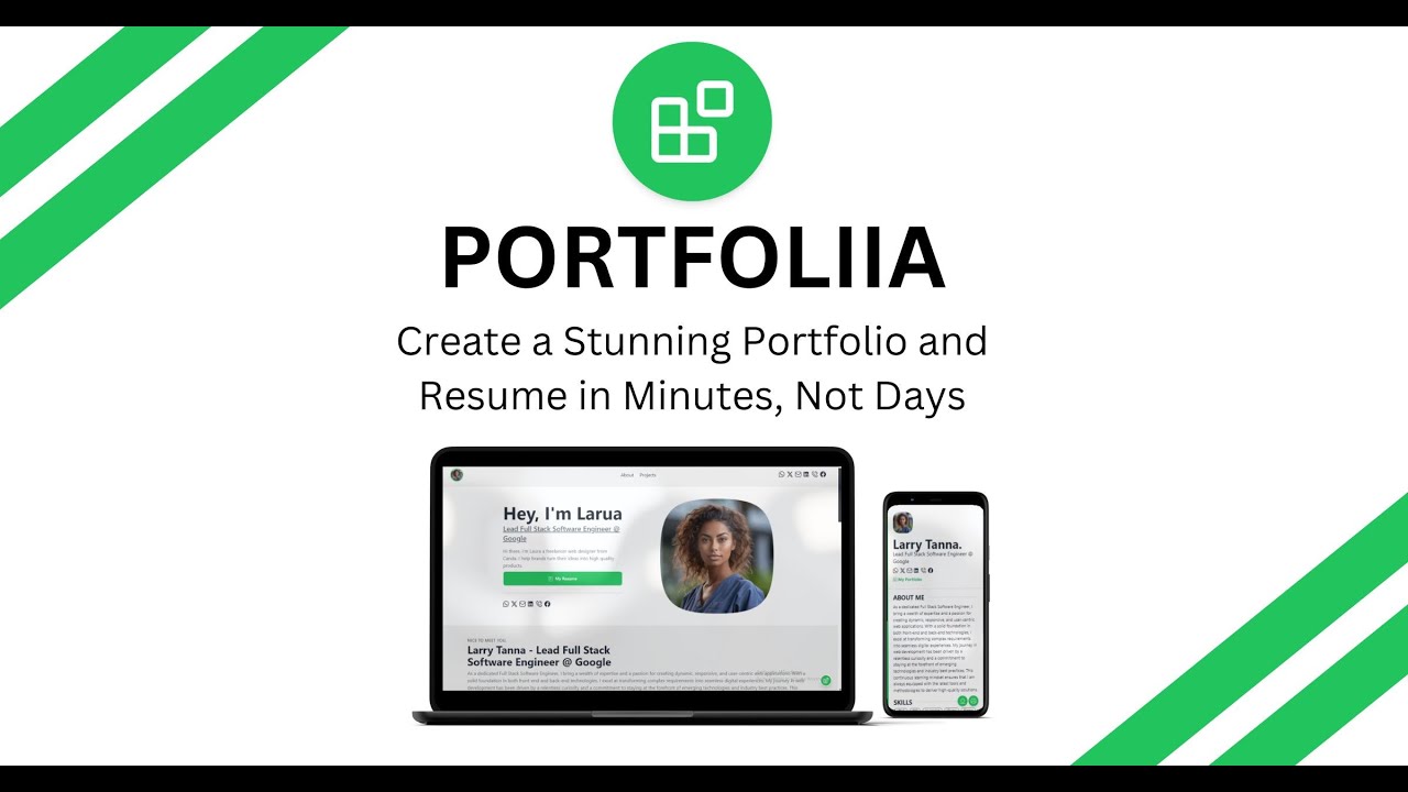 How To Create a Stunning Portfolio & Resume in 2 Minutes | Portfoliia ...