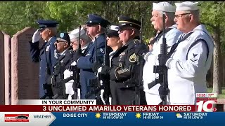 VIDEO: 3 unclaimed Amarillo Veterans honored