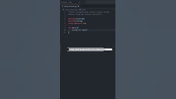 Reverse a String in C++ Without Library Functions  #shorts