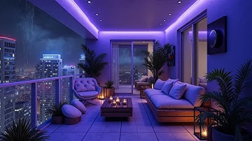 1990s Lofi City 🌂A Cozy Balcony Between Two Times ☔ Lofi Rain Playlist