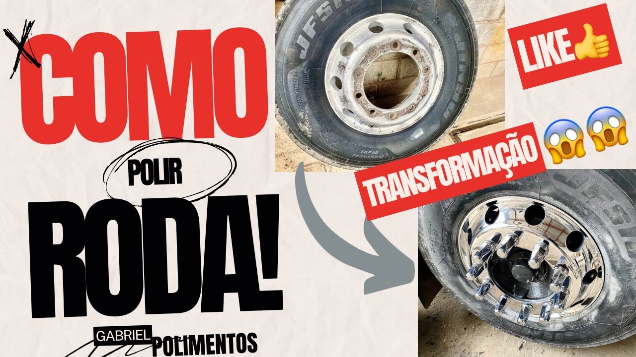 ✅ COMO POLIR RODA DE ALUMÍNIO DE CAMINHÃO - Lixamento/Polimento 🤩