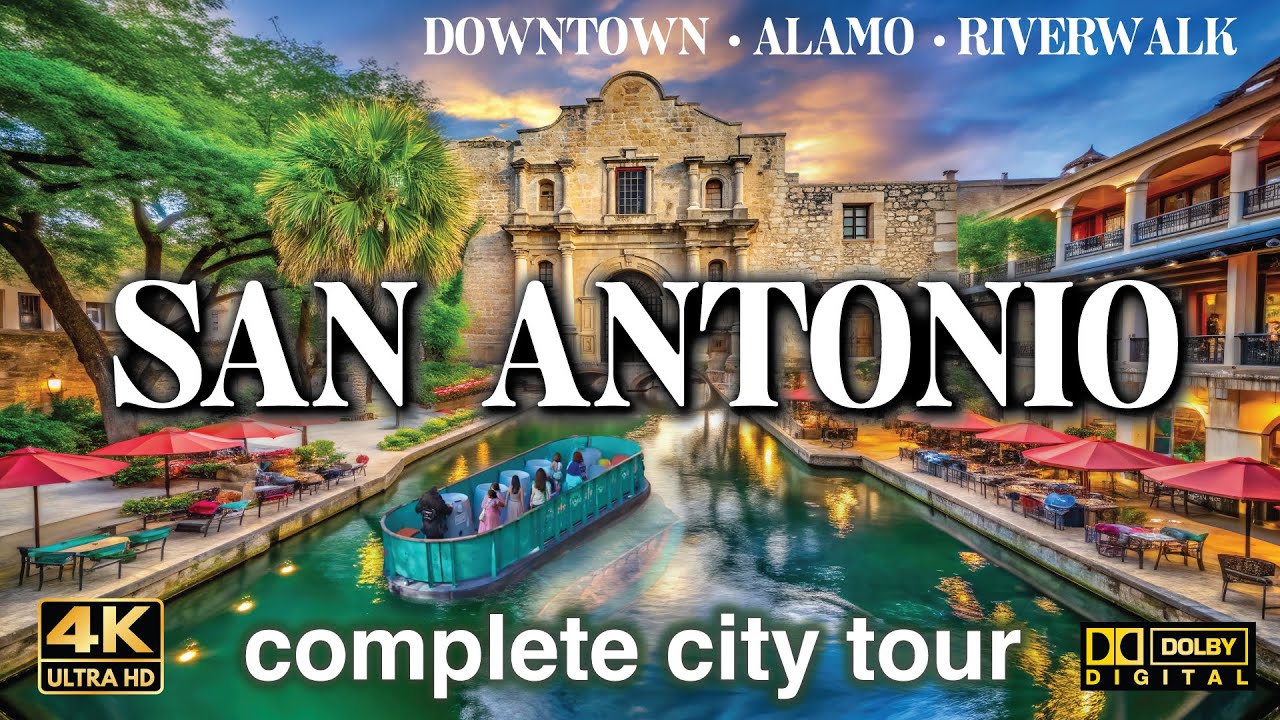 San Antonio Texas Full Walking Tour | 4K 60 Dolby Surround