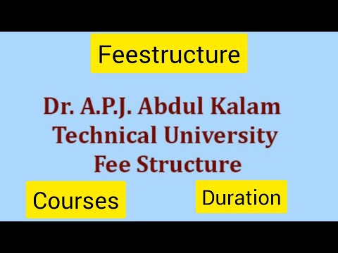 Dr. A.P.J. Abdul Kalam Technical University Fees Structure And Courses 2022-2023 #cuet2022 #fees