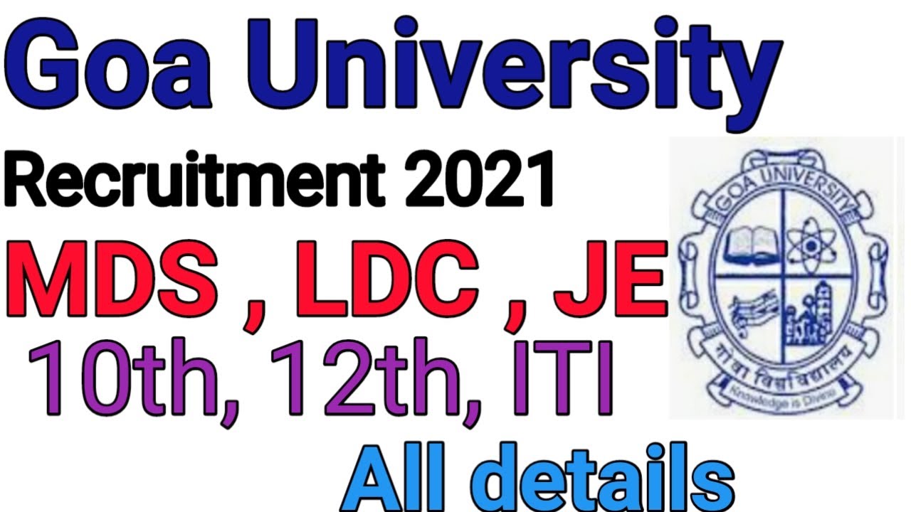 Goa University Recruitment 2021 !! Salary 32,900/_pm !! Goa  Vacancy 2021 !! Latest job update