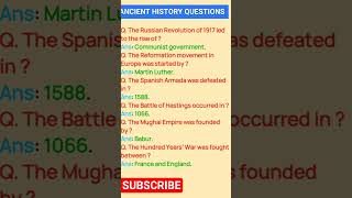 ANCIENT HISTORY IMPORTANT QUESTIONS