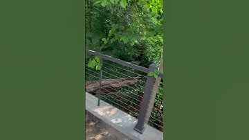 Keylink Bronze Cable Railing #backyard #deckbuilding #home #deckbuilder #deck #railing ng