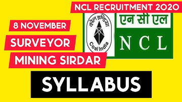 NCl exam 2020 Mining Sirdar | Mining Surveyor | #khanan