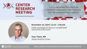 Dunlevie MFM Center Research meeting: Fetal neuro injury in monochorionic twins (Nov 14, 2024)